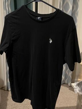 U.S. Polo Assn. Men’s Black Crewneck Tee with Embroidered Logo